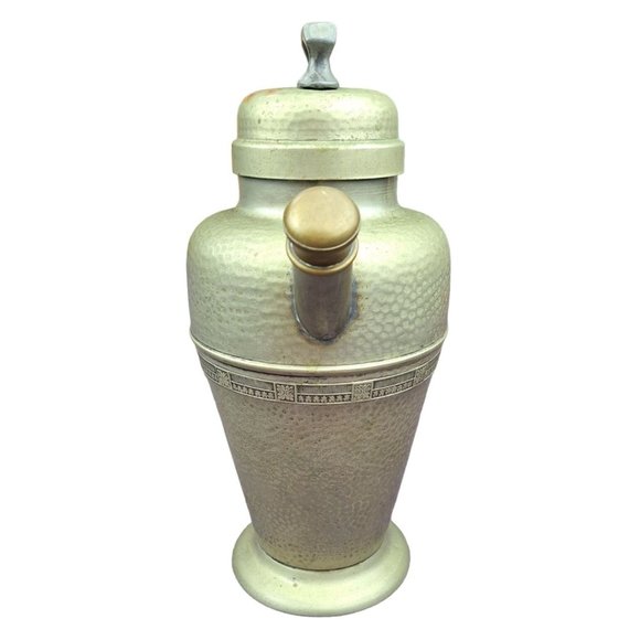 Vintage Cocktail Shaker Continental Silver Ultraplate Hammered Numbered 2754 Lid - Picture 5 of 12